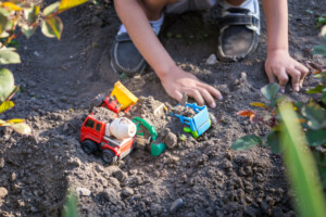 Child playing in dirt