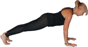 woman doing "plank" ecercise