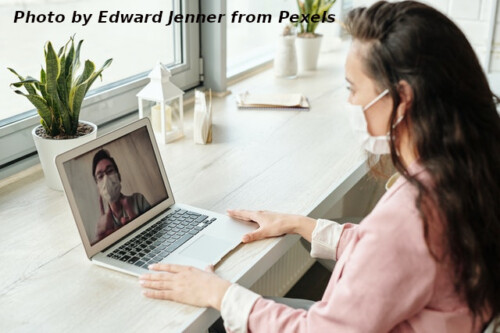 Woman on telemedicine seesion with laptop