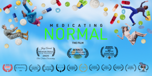 infographic for the film medicating normal