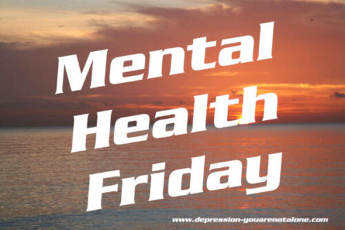 the words mental health friday over ocean sunrise copyrighted)