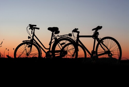 two bicycles