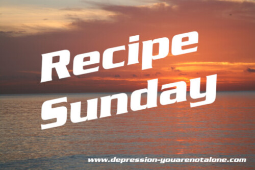 the words recipe sunday over ocean sunrise