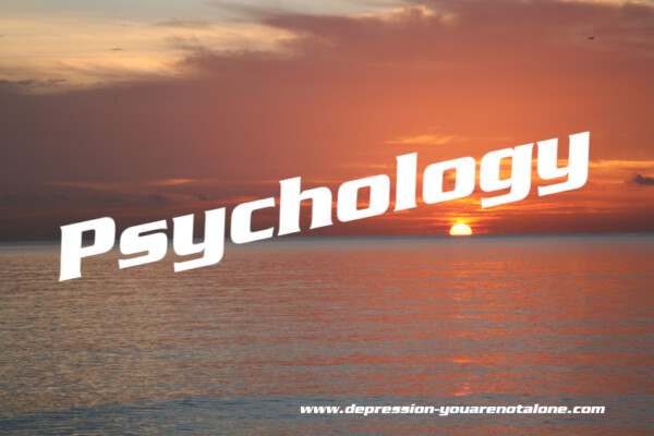 the word psychology over ocean sunrise (copyrighted)