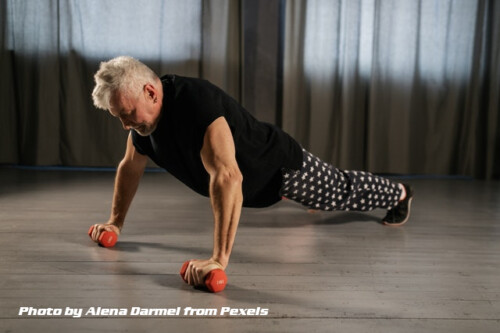 man doing pushups