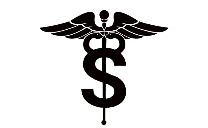 medical insignia with dollar sign