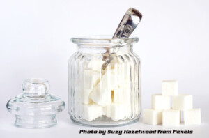 jar of sugar cubes