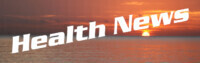 The words Health News over ocean sunrise