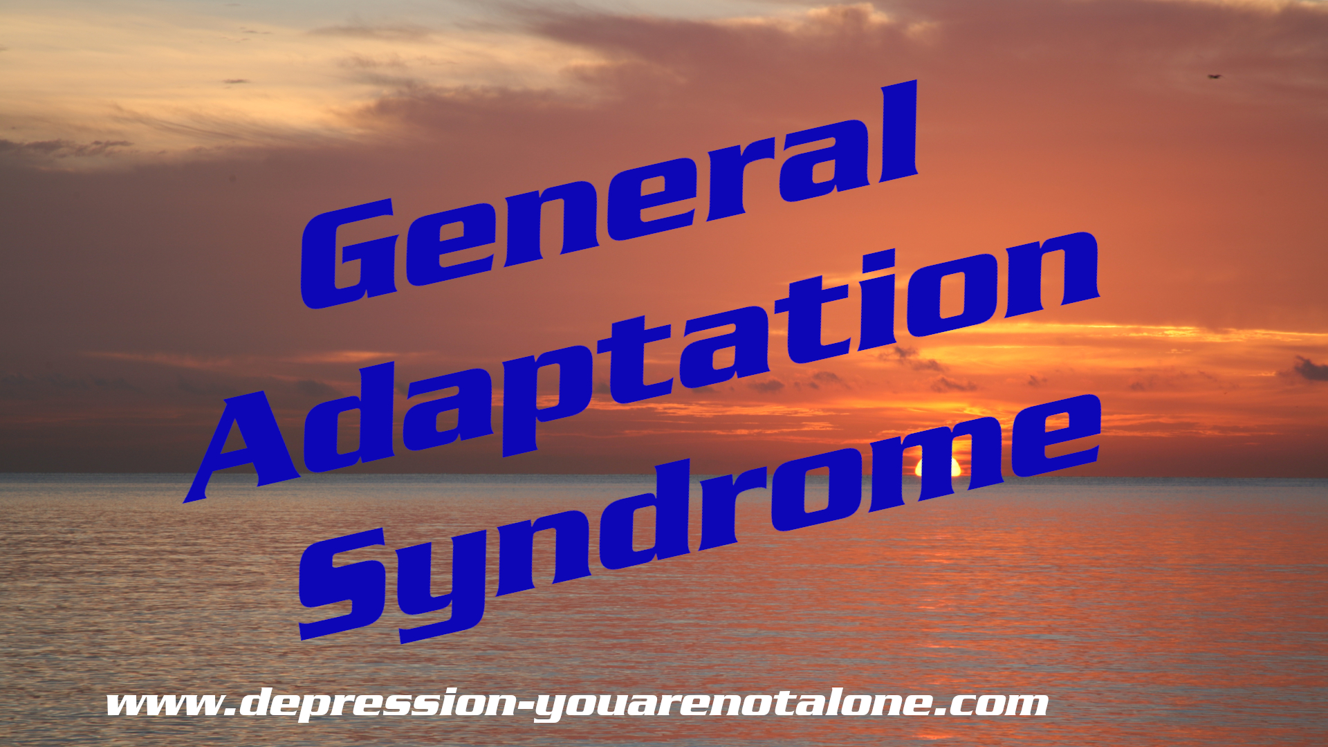 the words General Adaptation Syndrome over ocean sunrise